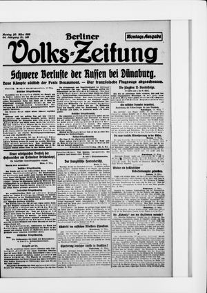 Berliner Volkszeitung on Mar 20, 1916