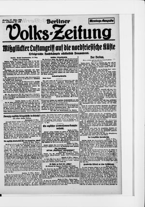 Berliner Volkszeitung vom 27.03.1916
