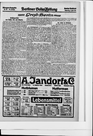 Berliner Volkszeitung on Apr 6, 1916