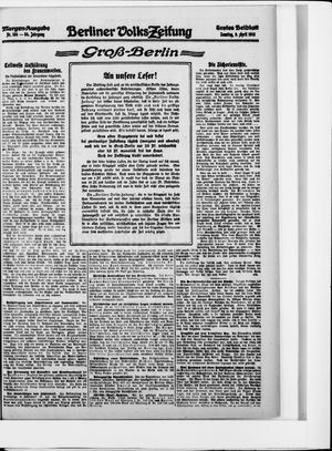 Berliner Volkszeitung vom 09.04.1916