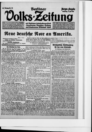 Berliner Volkszeitung on Apr 13, 1916