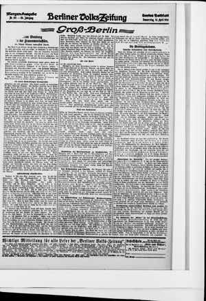 Berliner Volkszeitung on Apr 13, 1916
