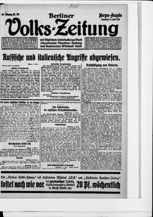 Berliner Volkszeitung vom 15.04.1916