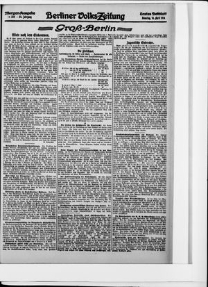 Berliner Volkszeitung vom 18.04.1916