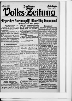 Berliner Volkszeitung vom 18.04.1916