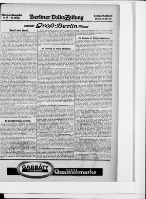 Berliner Volkszeitung vom 19.04.1916