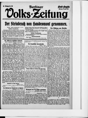 Berliner Volkszeitung vom 19.04.1916