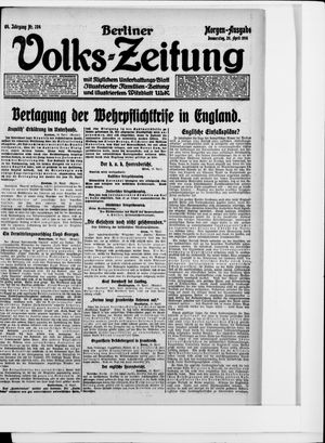 Berliner Volkszeitung on Apr 20, 1916