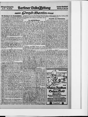 Berliner Volkszeitung vom 20.04.1916