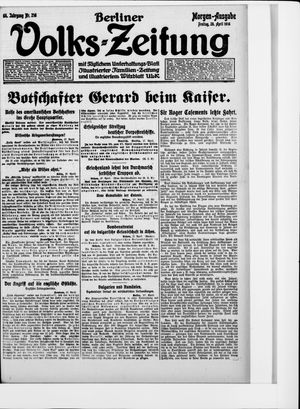 Berliner Volkszeitung on Apr 28, 1916