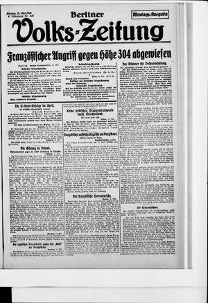 Berliner Volkszeitung vom 15.05.1916