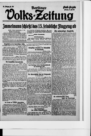Berliner Volkszeitung on May 17, 1916