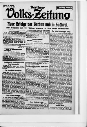 Berliner Volkszeitung on May 22, 1916