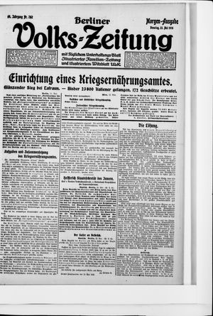 Berliner Volkszeitung on May 23, 1916