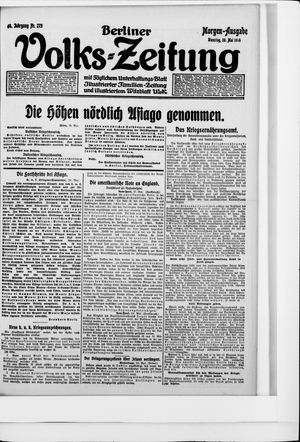 Berliner Volkszeitung vom 30.05.1916