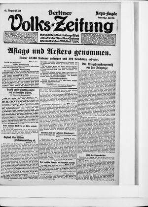 Berliner Volkszeitung vom 01.06.1916