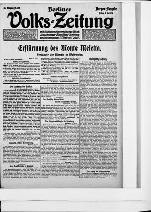 Berliner Volkszeitung on Jun 9, 1916