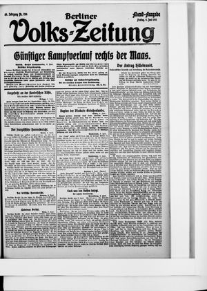 Berliner Volkszeitung on Jun 9, 1916