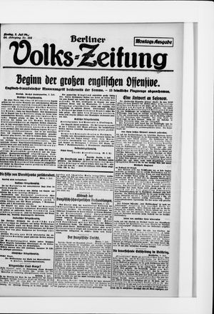 Berliner Volkszeitung vom 03.07.1916