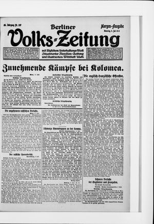 Berliner Volkszeitung vom 04.07.1916