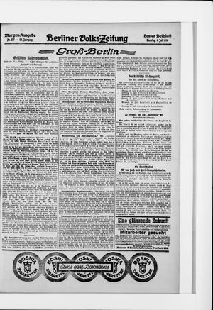Berliner Volkszeitung vom 04.07.1916