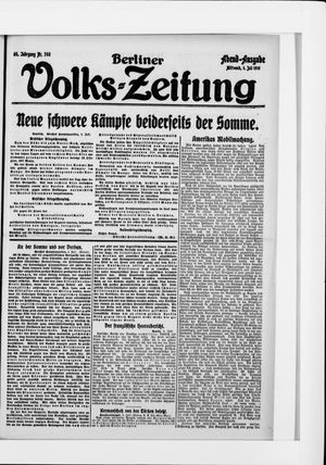 Berliner Volkszeitung on Jul 5, 1916
