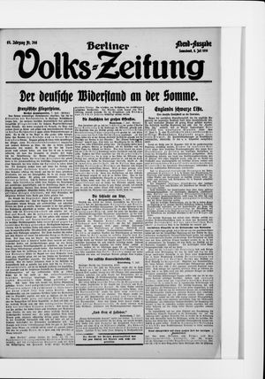 Berliner Volkszeitung vom 08.07.1916