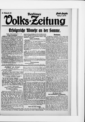 Berliner Volkszeitung vom 11.07.1916