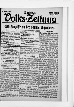 Berliner Volkszeitung vom 18.07.1916
