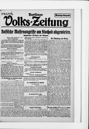 Berliner Volkszeitung vom 31.07.1916