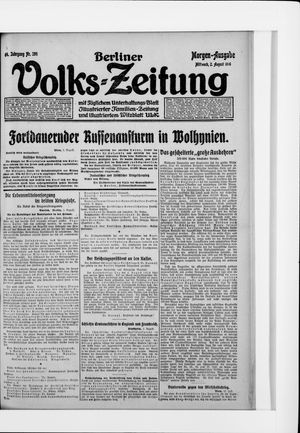 Berliner Volkszeitung vom 02.08.1916