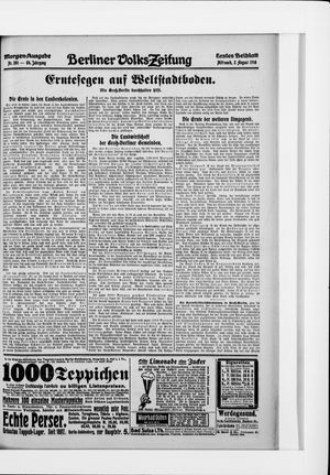 Berliner Volkszeitung vom 02.08.1916