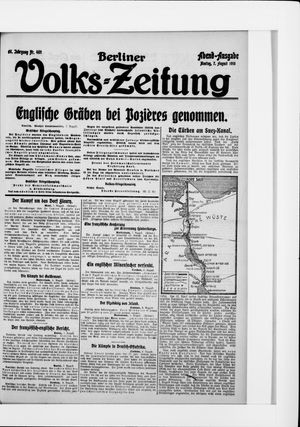 Berliner Volkszeitung vom 07.08.1916