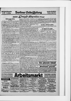 Berliner Volkszeitung vom 08.08.1916
