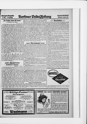 Berliner Volkszeitung vom 09.08.1916