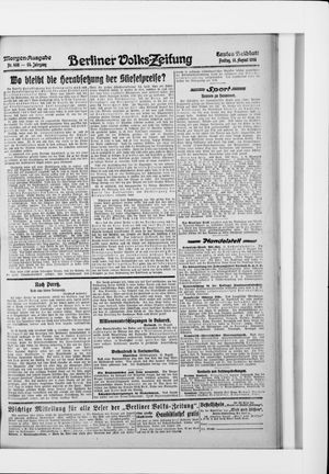 Berliner Volkszeitung vom 11.08.1916
