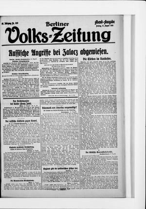 Berliner Volkszeitung vom 11.08.1916