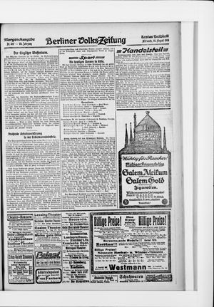 Berliner Volkszeitung on Aug 16, 1916