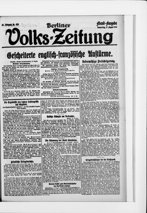 Berliner Volkszeitung vom 17.08.1916