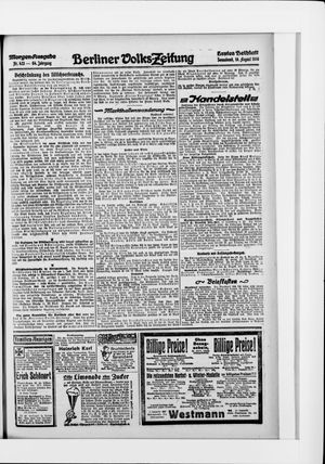 Berliner Volkszeitung vom 19.08.1916