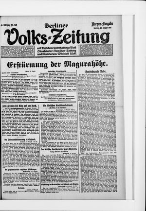 Berliner Volkszeitung vom 20.08.1916