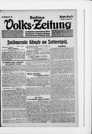 Berliner Volkszeitung vom 22.08.1916