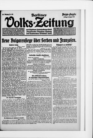 Berliner Volkszeitung on Aug 25, 1916
