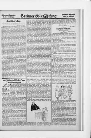 Berliner Volkszeitung vom 27.08.1916