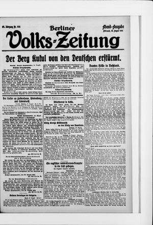 Berliner Volkszeitung vom 30.08.1916