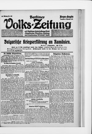 Berliner Volkszeitung on Sep 2, 1916