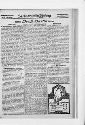Berliner Volkszeitung on Sep 2, 1916