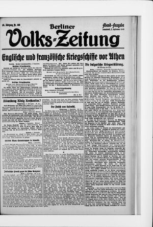 Berliner Volkszeitung vom 02.09.1916