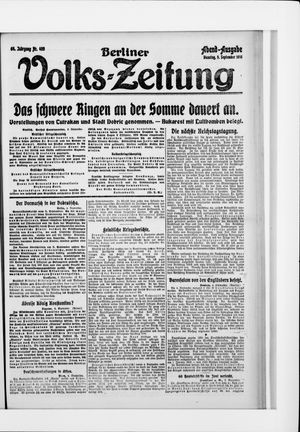 Berliner Volkszeitung vom 05.09.1916