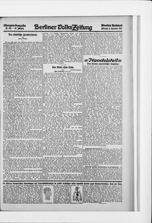 Berliner Volkszeitung on Sep 6, 1916